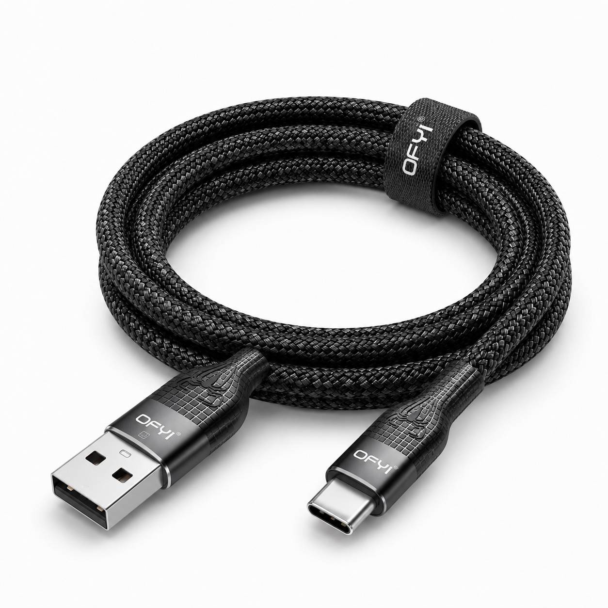 کابل شارژ OFY 5A USB-C با روکش بافته شده 1.2 متری